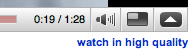 YouTubes 'Watch in high quality' link.